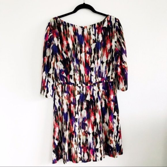 French Connection geometric colorful pattern dress - Picture 1 of 7